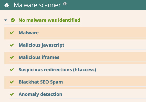 vulnerability scan malware results