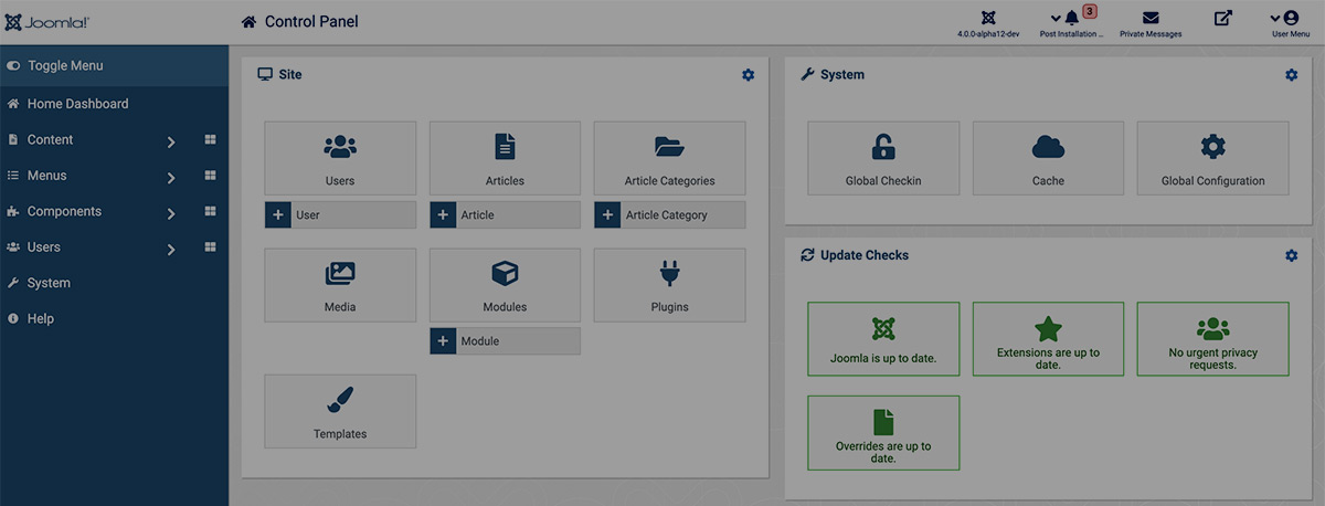 joomla 4 alpha 12 preview