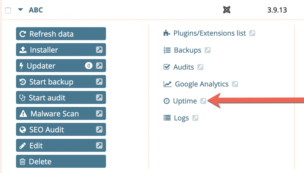 Uptime monitoring in Watchful