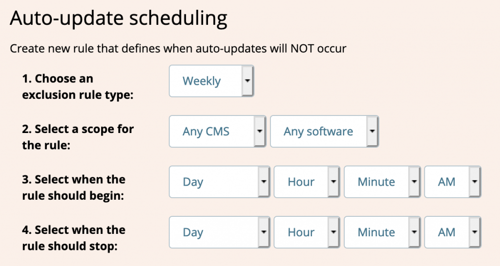 Auto Update Scheduling
