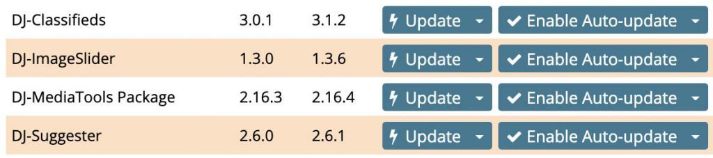 Dj Extensions Updater