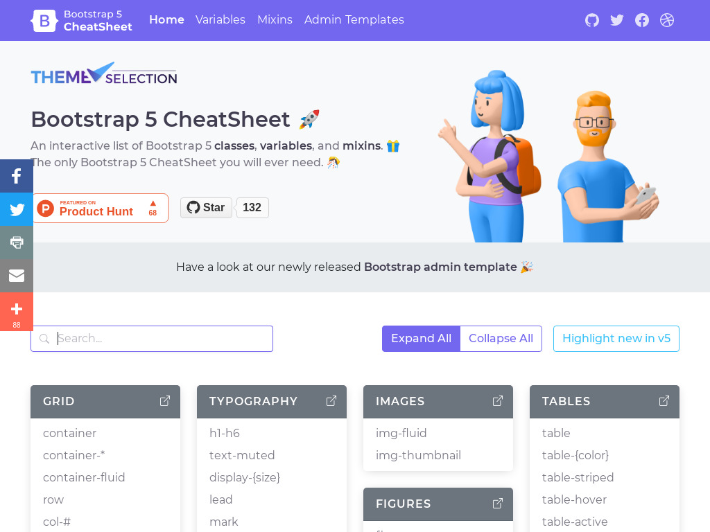 Bootstrap Cheatsheet