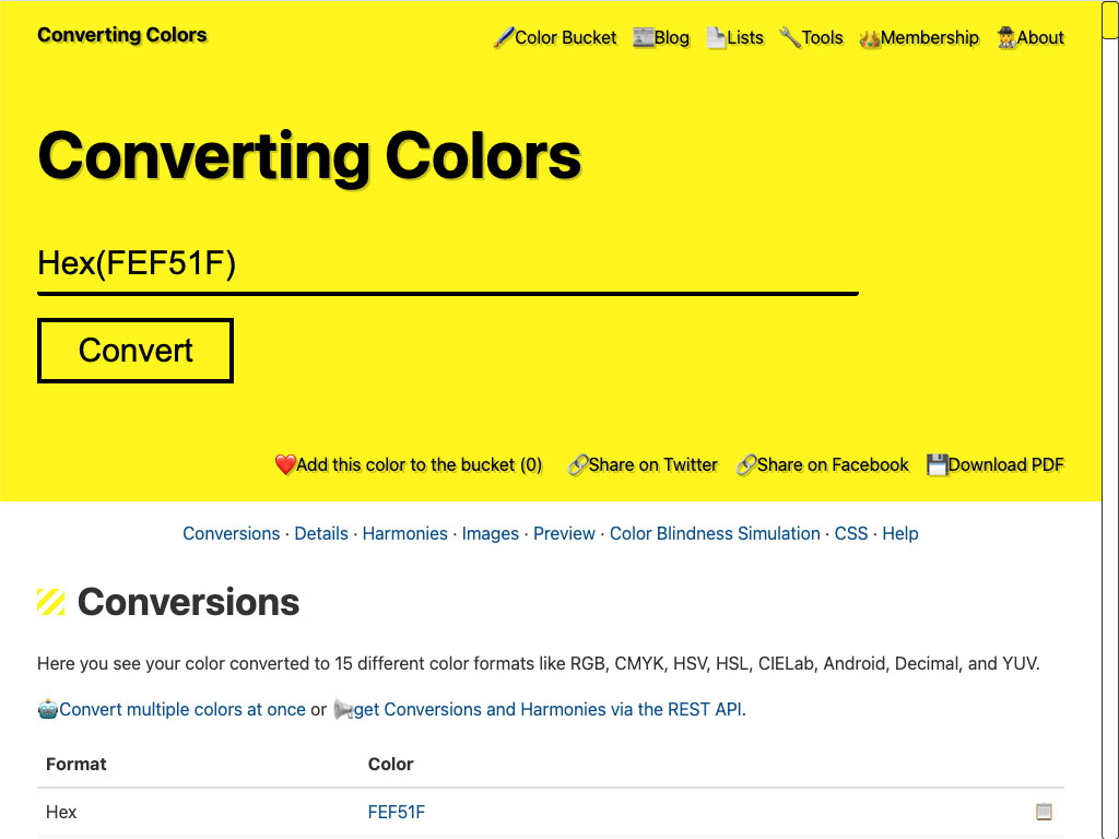 Converting Colors