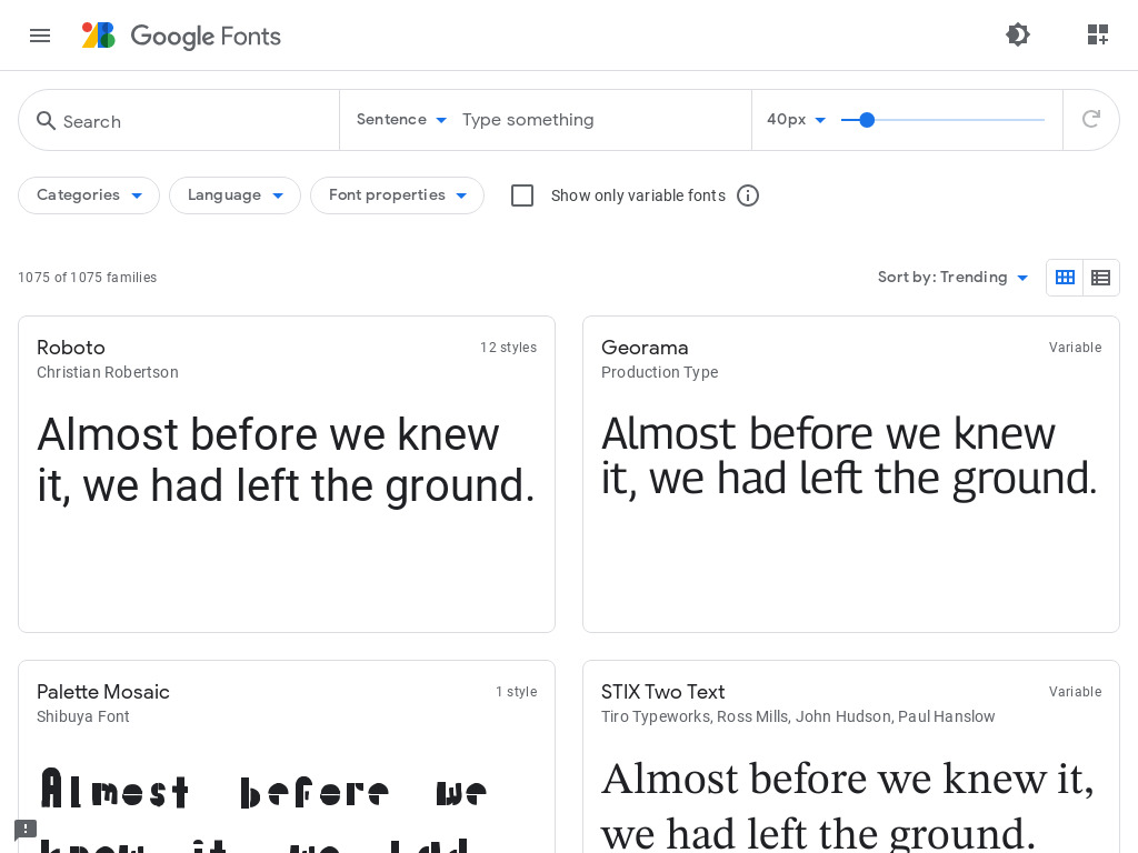 Google Fonts