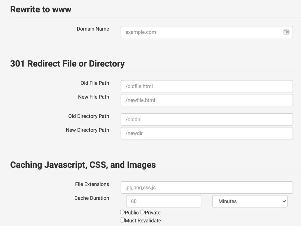 Htaccess Generator