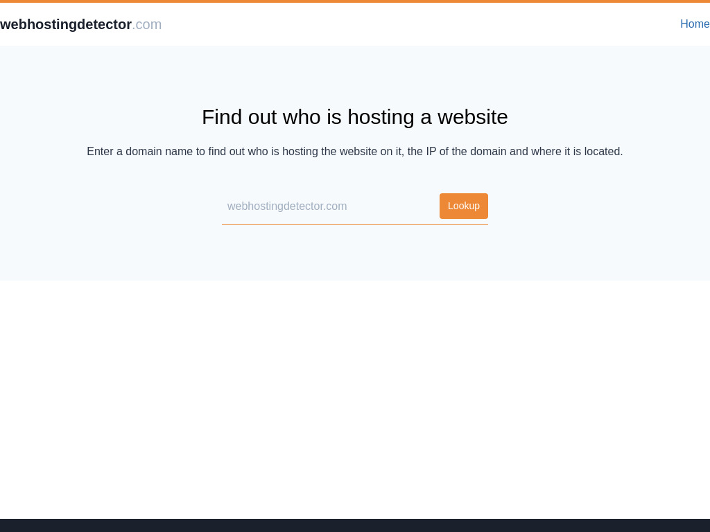 Web Hosting Detector