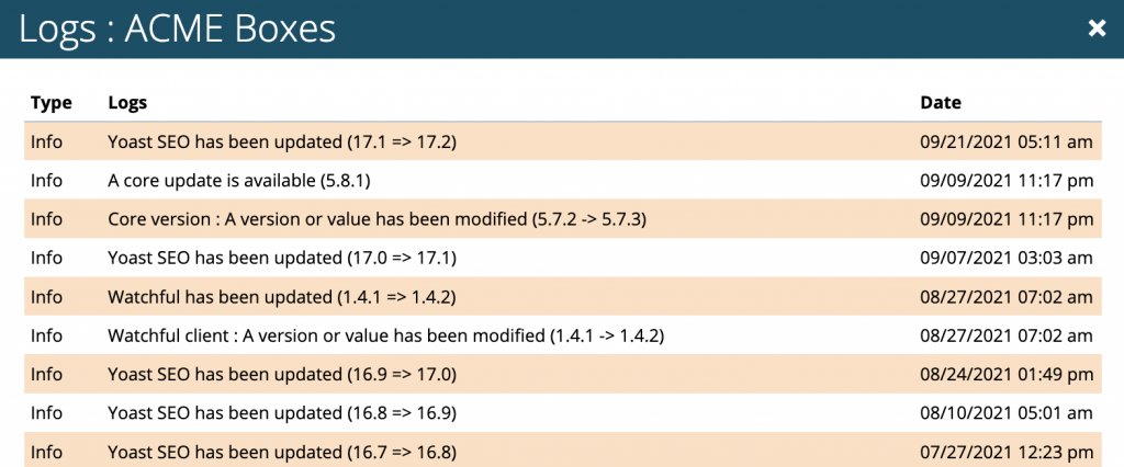 Maintenance Logs Modal