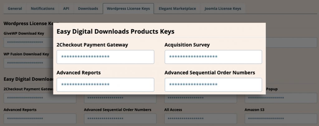 Easy Digital Downloads Download Key