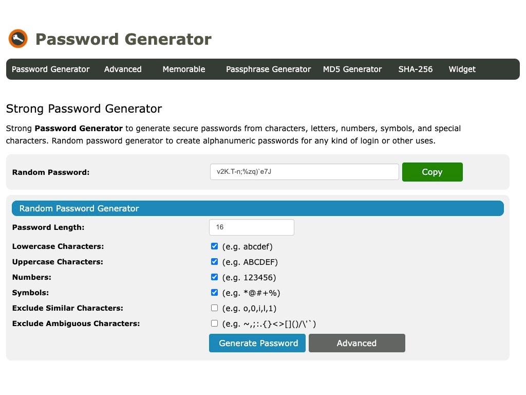 Passwords Generator Org