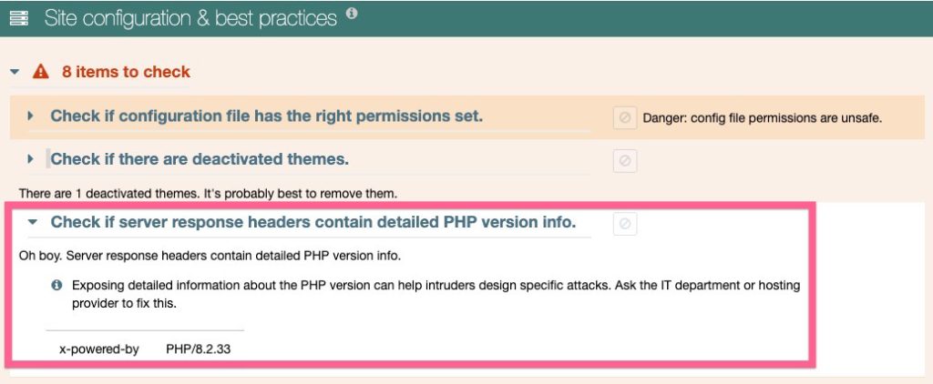 Vulnerability Scanner Expose PHP Warning